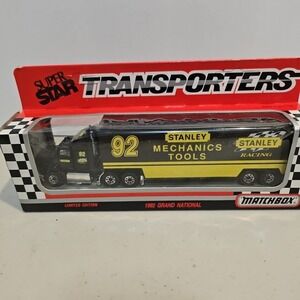 Matchbox Super Star Transporters #92 STANLEY Racing 1992 Ford Aeromax CY109